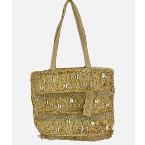 Salt + Umber Isla Jute Seashell tote - Picture 4 of 13